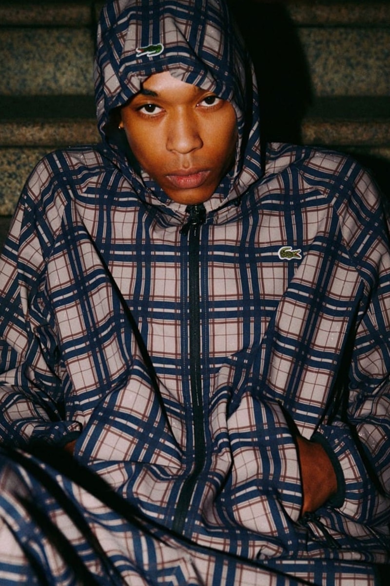 Lacoste BEAMS 50th Anniversary plaid hooded jacket pants Collaboration collection Release Info
