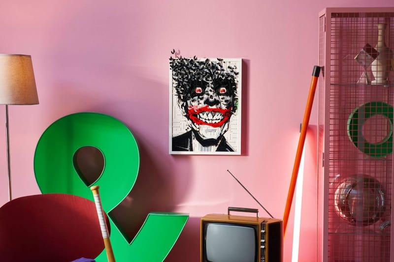 LEGO Rebuilds a Fan-Favorite Joker Cover in 1,849 Pieces of 3D Wall Art