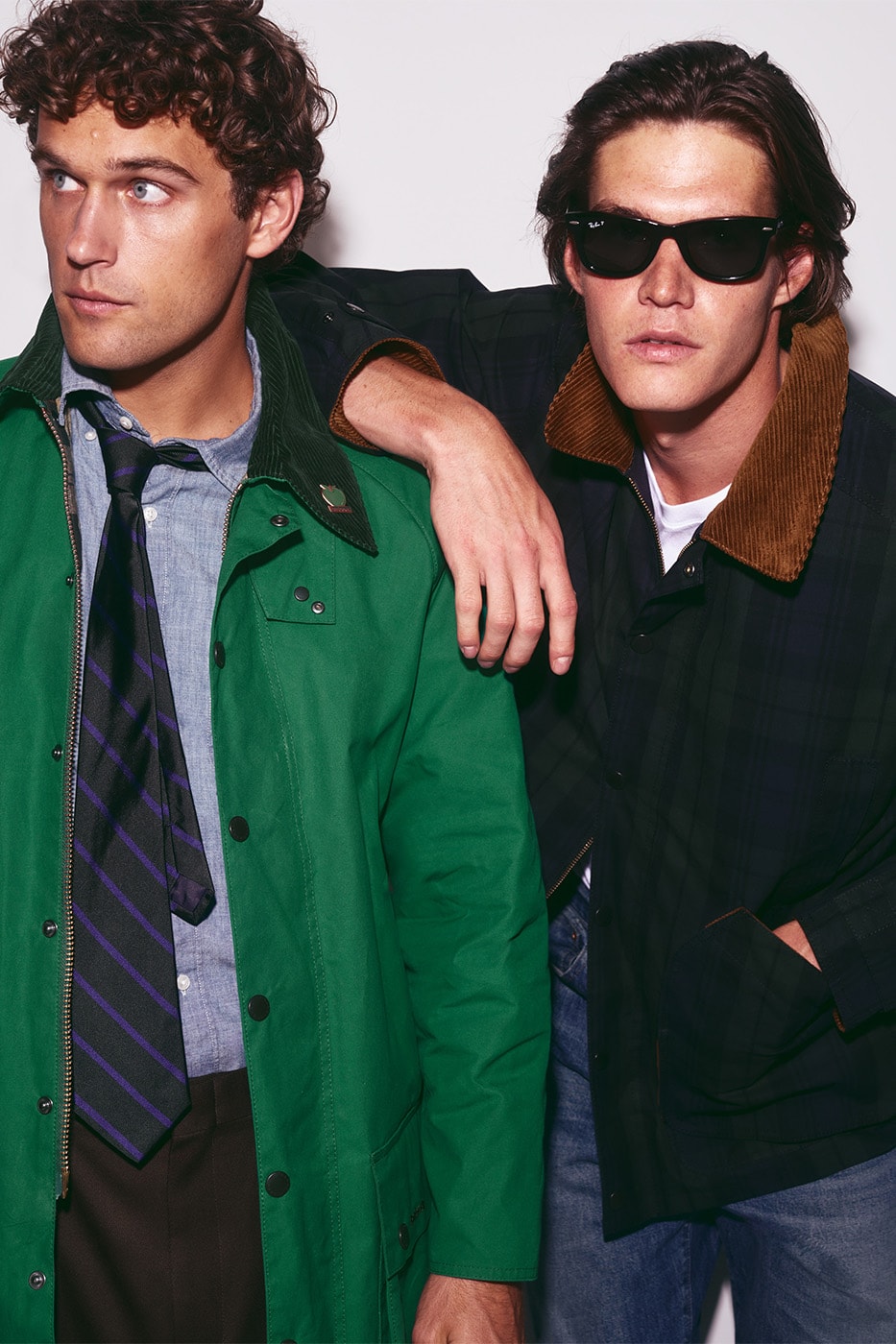 J.Crew Barbour® Beaufort® Jacket Apple Green Waxed Barn Jacket Blackwatch Plaid Release Info