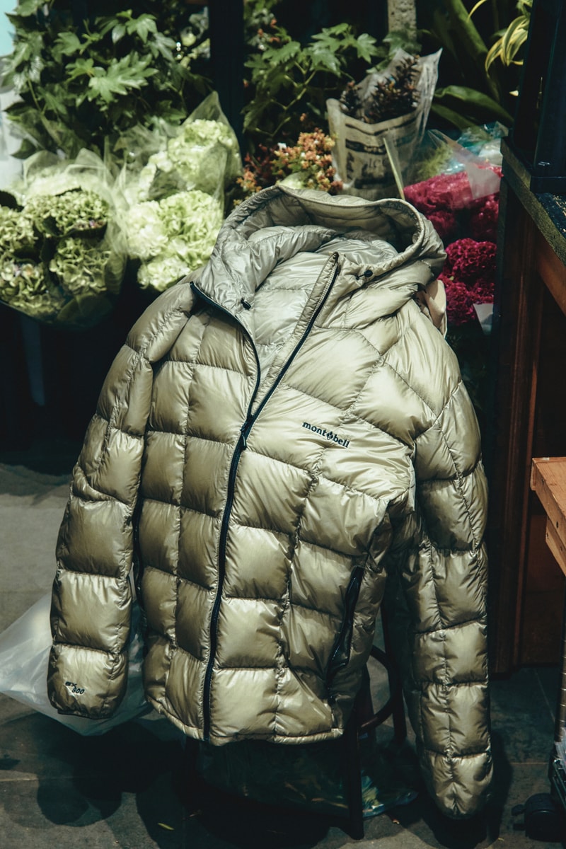 Khakis x Montbell Superior Down Parka in Mist Grey colorway