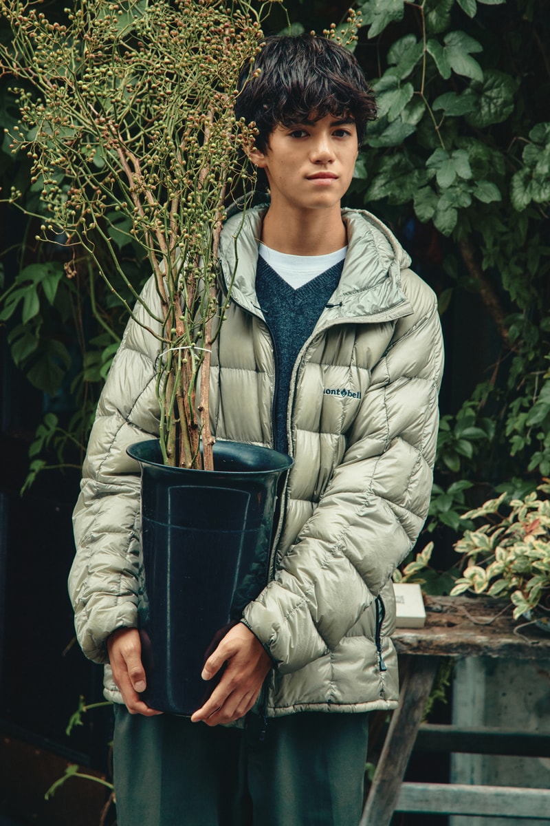 Khakis x Montbell Superior Down Parka in Mist Grey colorway