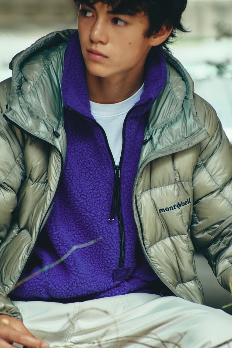 Khakis x Montbell Superior Down Parka in Mist Grey colorway
