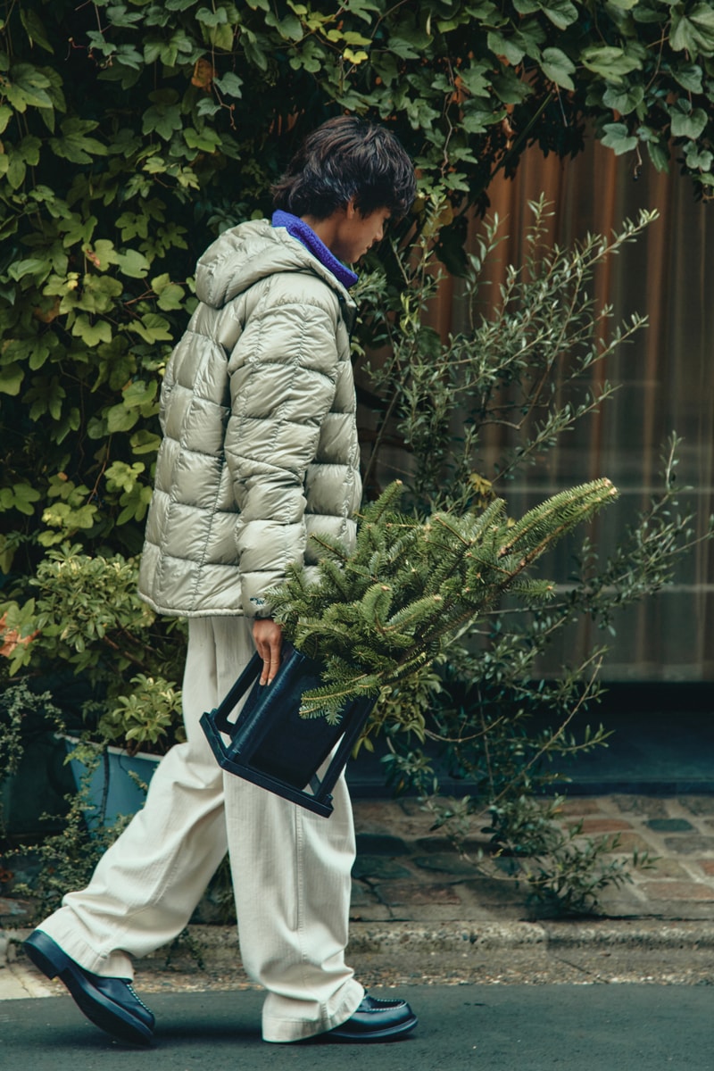 Khakis x Montbell Superior Down Parka in Mist Grey colorway