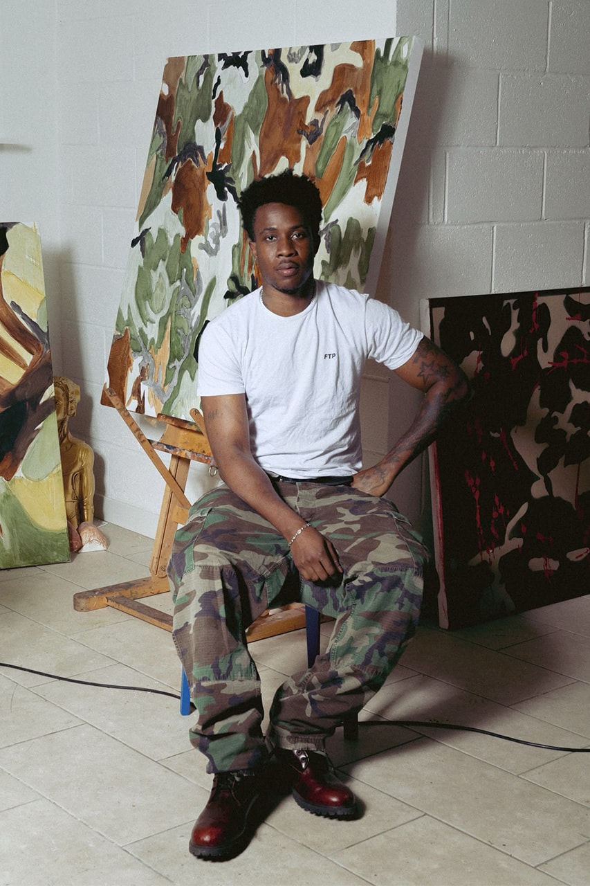 Exhibition, Soldier, Gallery, London, Art, Paintings, Camouflage, Lagos, Artist, Streetwear, Hypebeast, Hypeart, Camo, Canvas