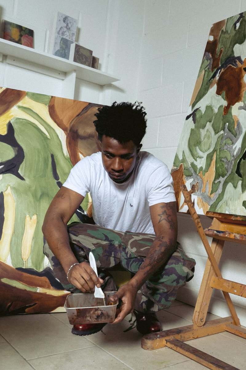 Exhibition, Soldier, Gallery, London, Art, Paintings, Camouflage, Lagos, Artist, Streetwear, Hypebeast, Hypeart, Camo, Canvas