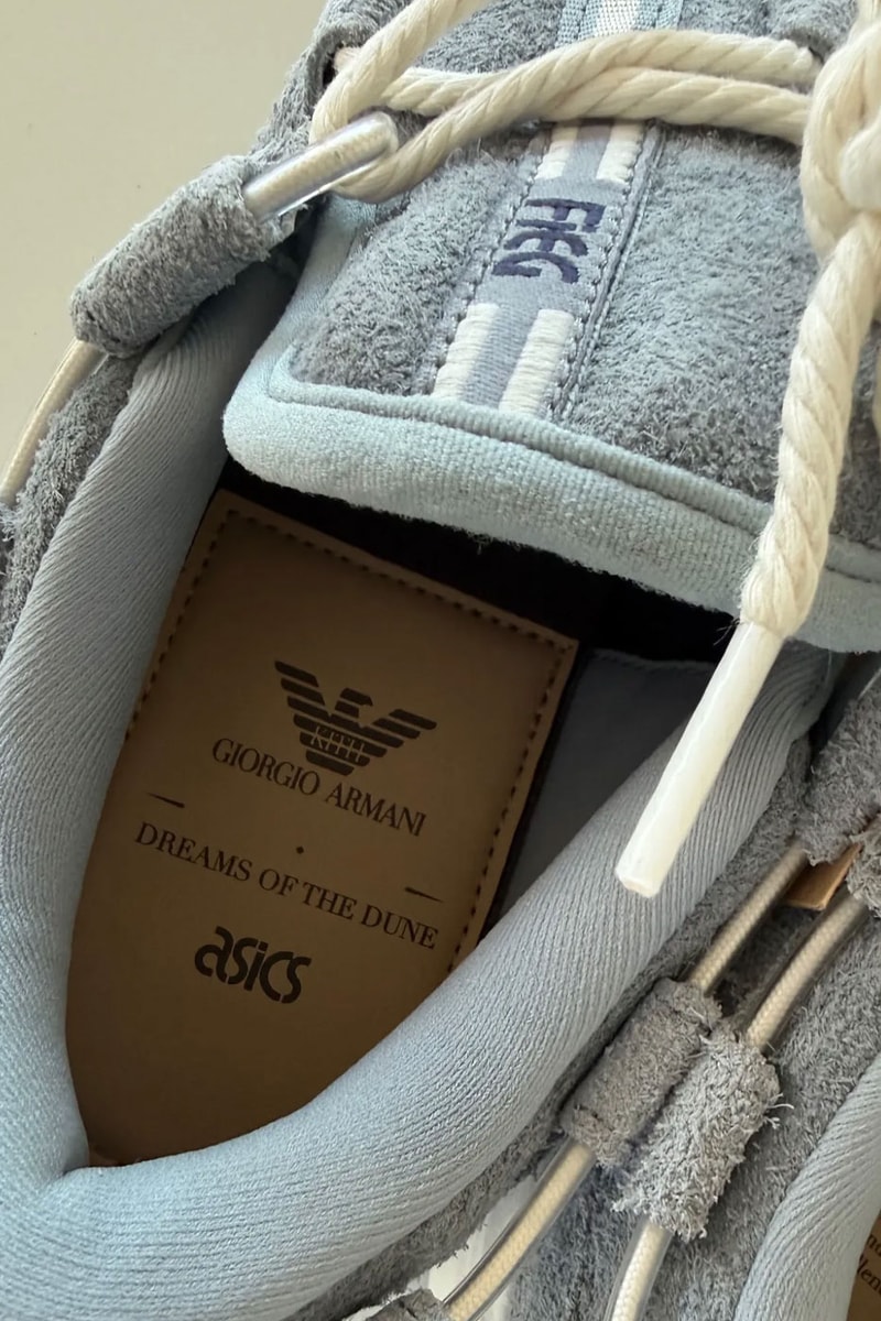 KITH Unites Giorgio Armani and ASICS for a Tri-Branded GEL-Mai 0.1 dream of the dune first look new colorway 