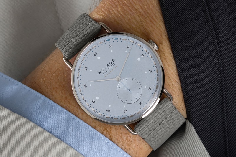 NOMOS Metro Date Power Reserve & Metro neomatik 41 Ice Blue Release Info Mark Braun