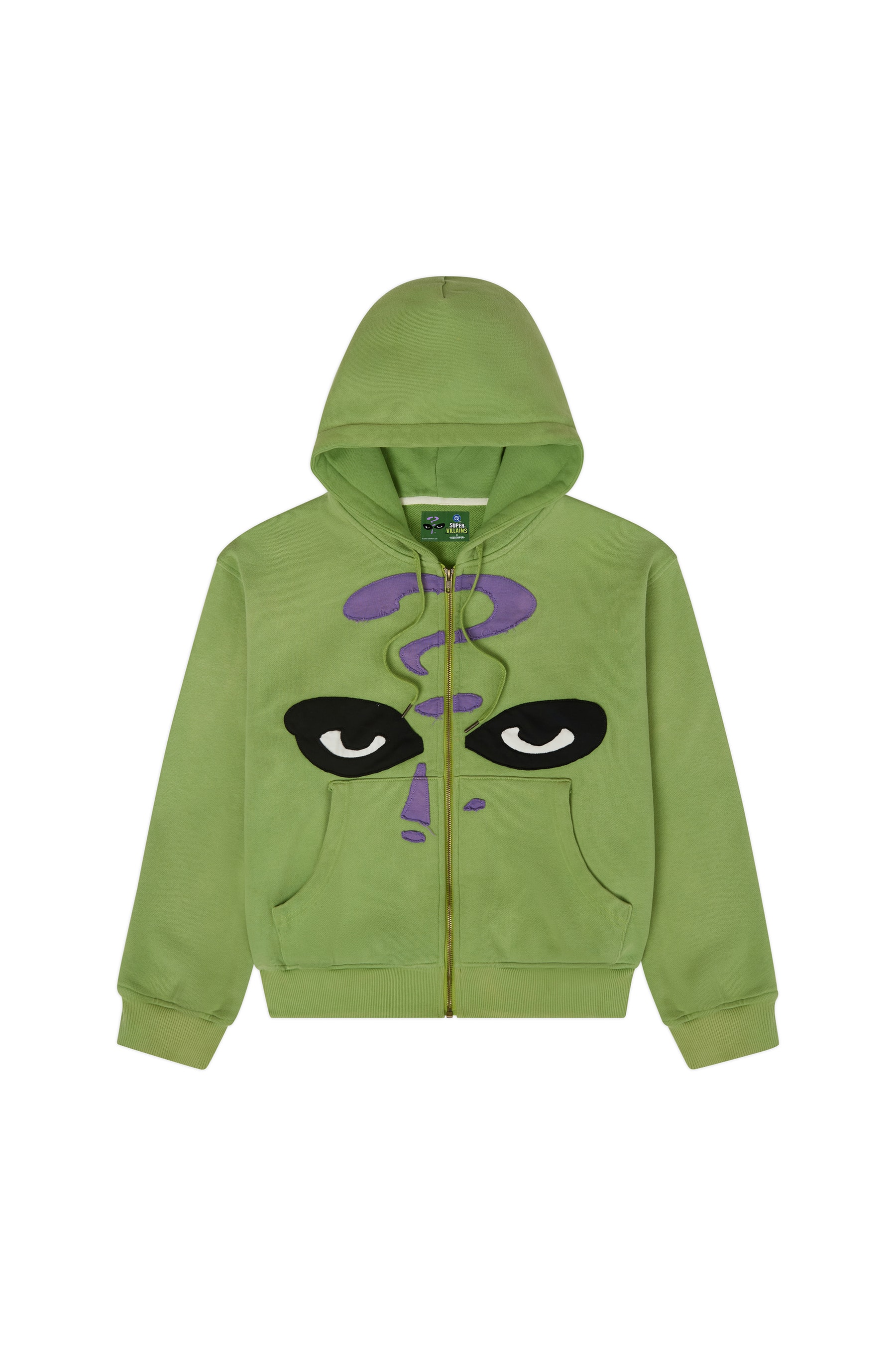 KidSuper garments showing hand-drawn DC Comics Super-Villains artwork.