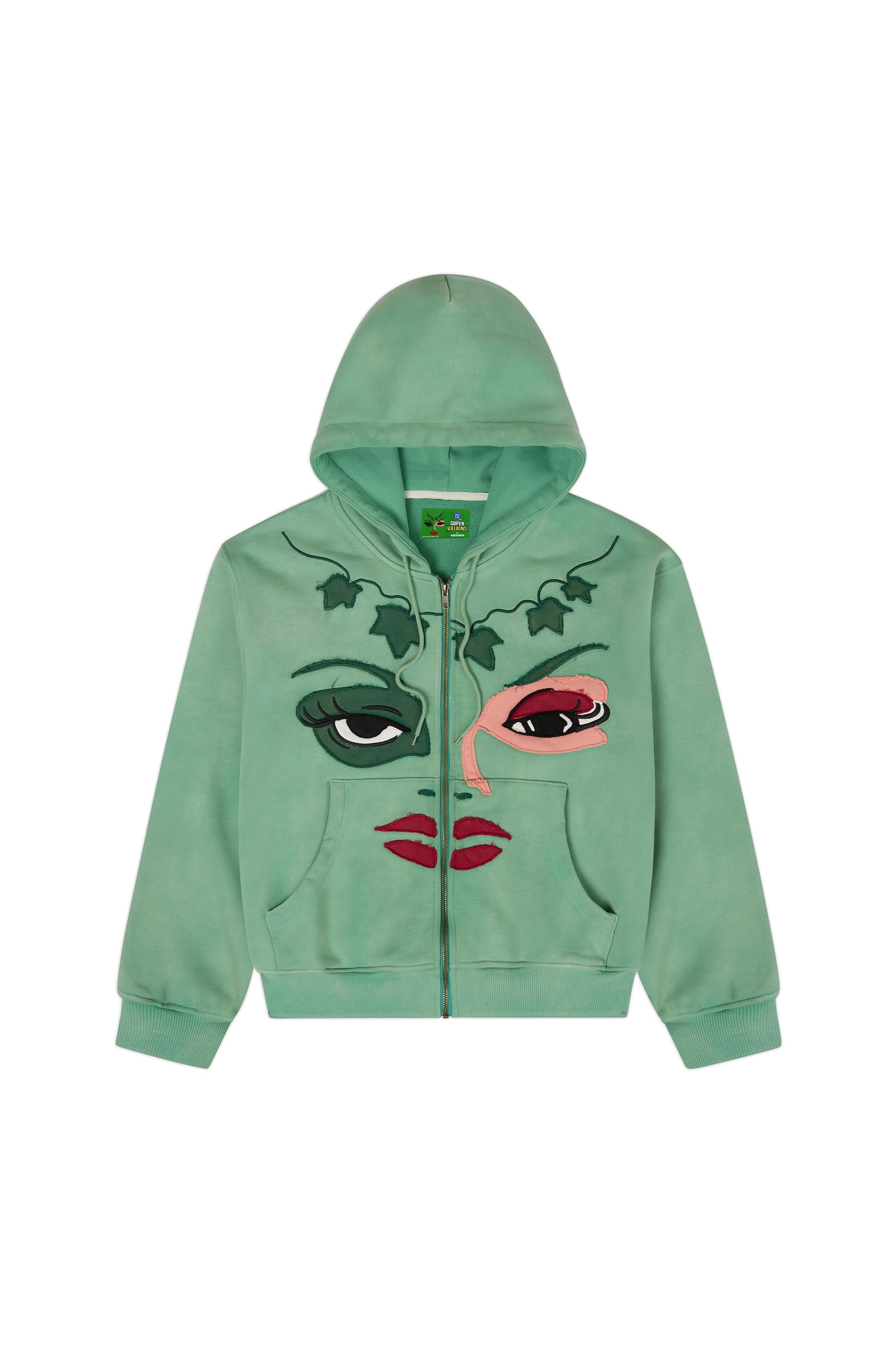 KidSuper garments showing hand-drawn DC Comics Super-Villains artwork.