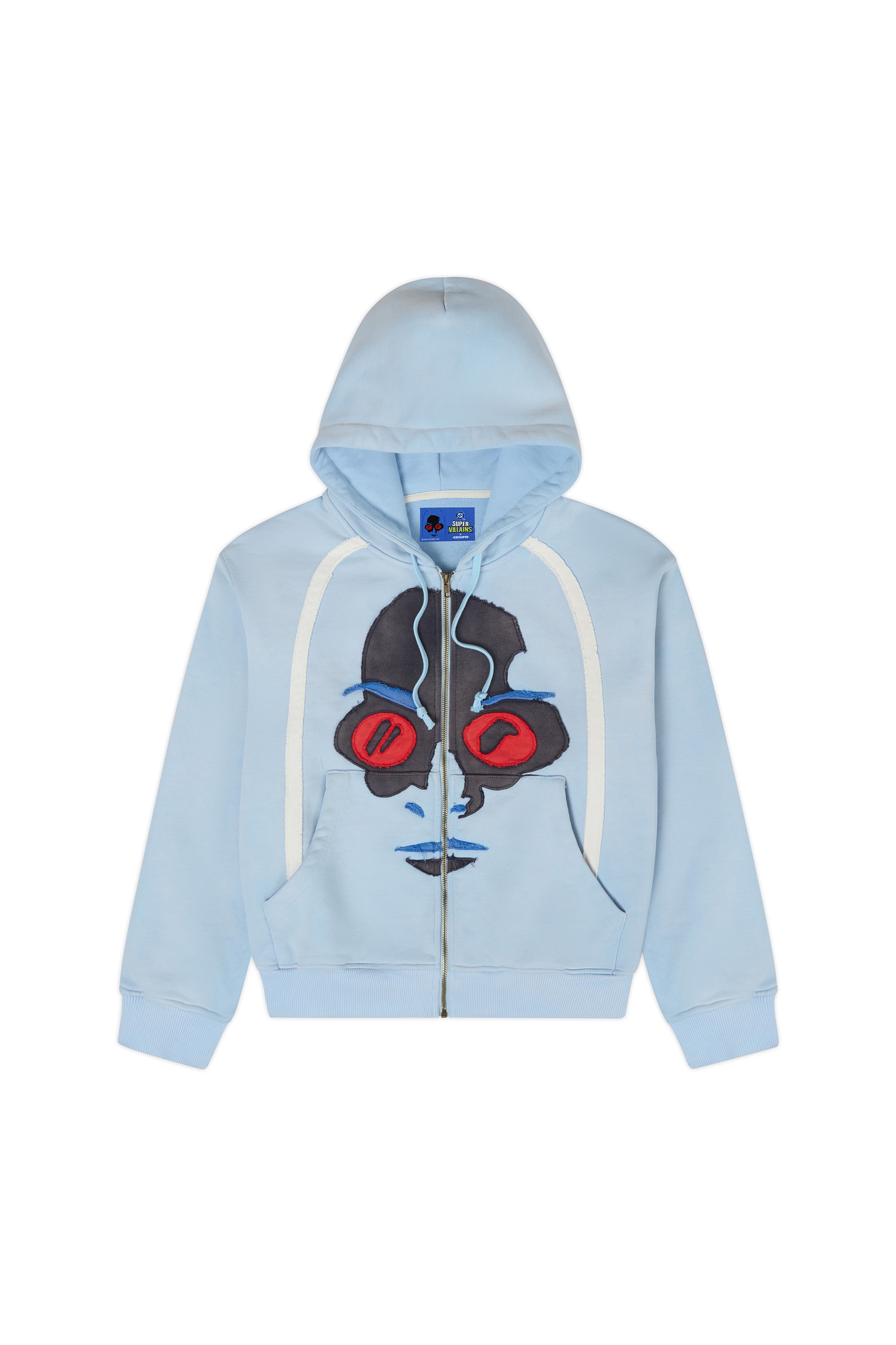 KidSuper garments showing hand-drawn DC Comics Super-Villains artwork.