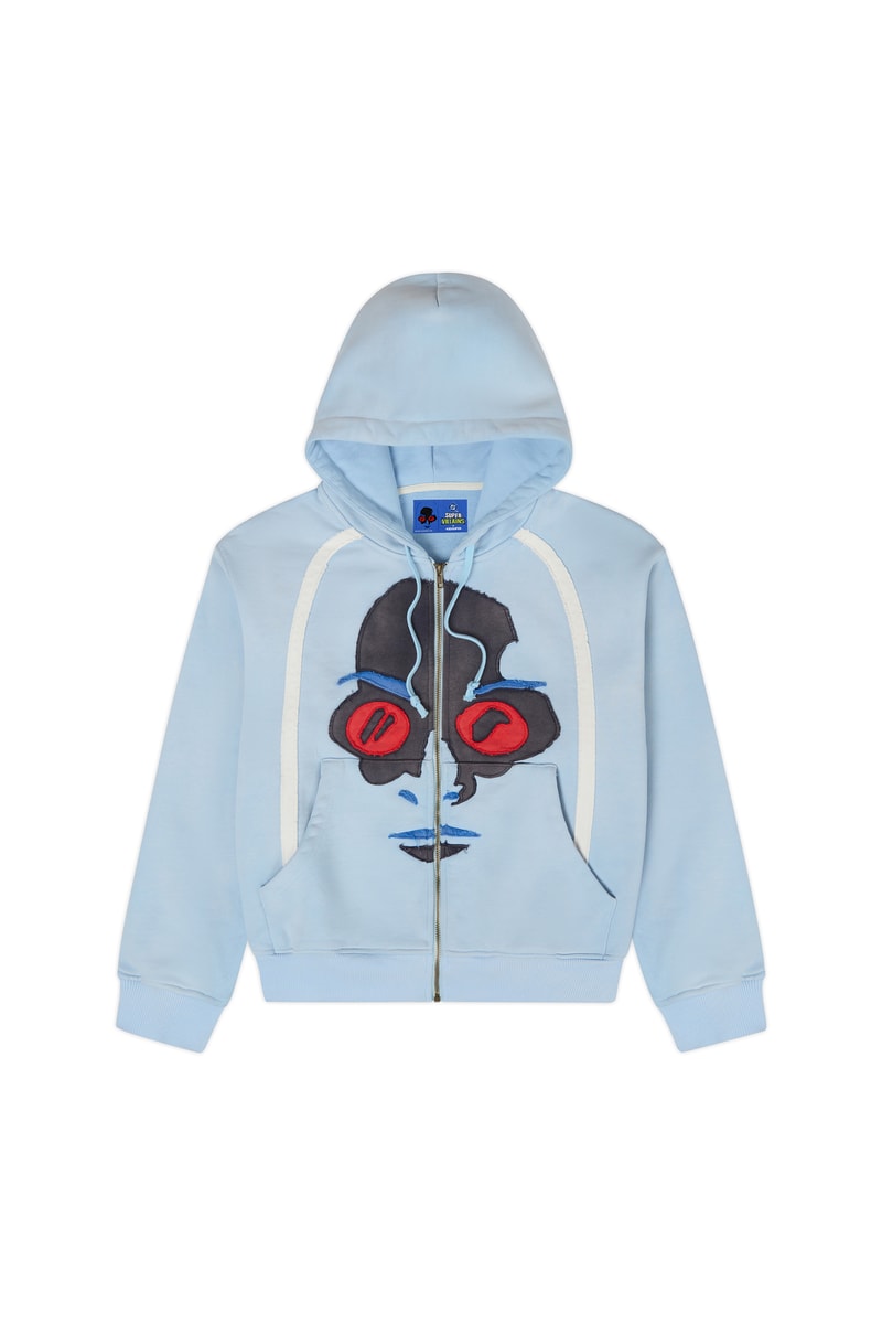 KidSuper garments showing hand-drawn DC Comics Super-Villains artwork.
