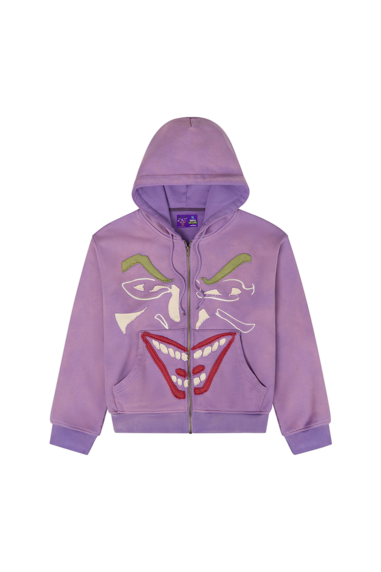 KidSuper garments showing hand-drawn DC Comics Super-Villains artwork.