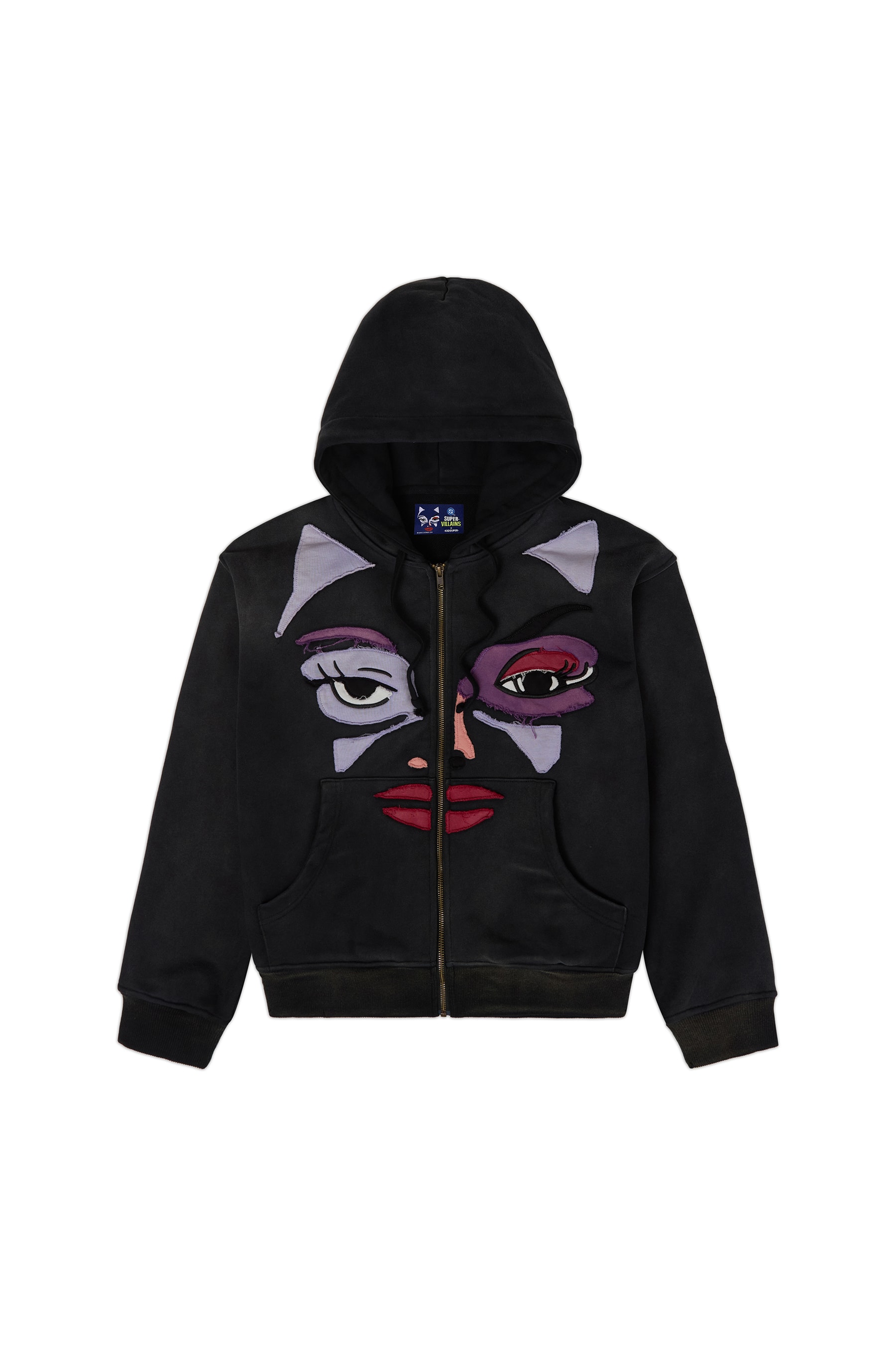 KidSuper garments showing hand-drawn DC Comics Super-Villains artwork.