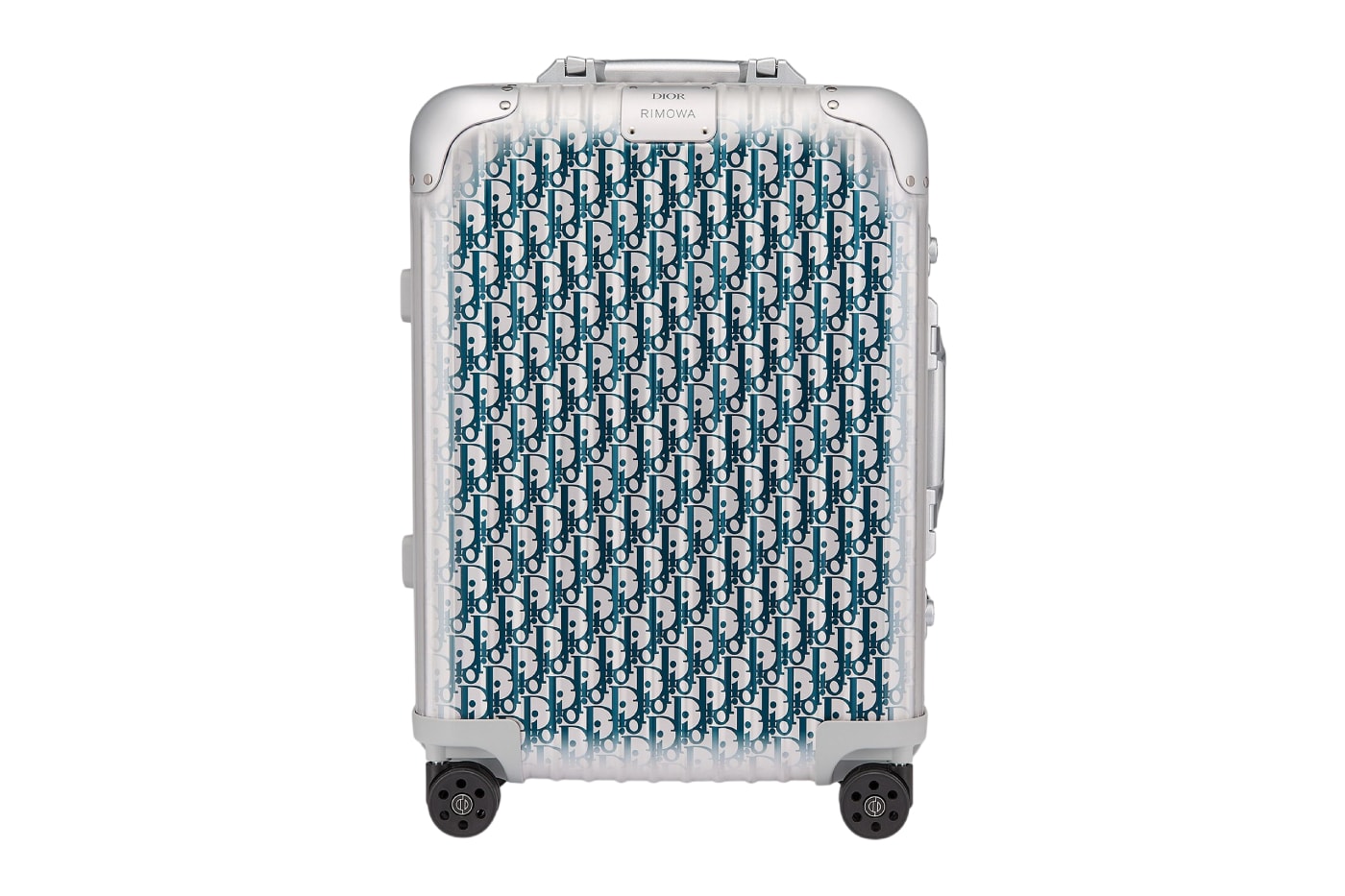 Dior RIMOWA Gradient Blue Black Oblique Aluminum Suitcase carry on Release Info