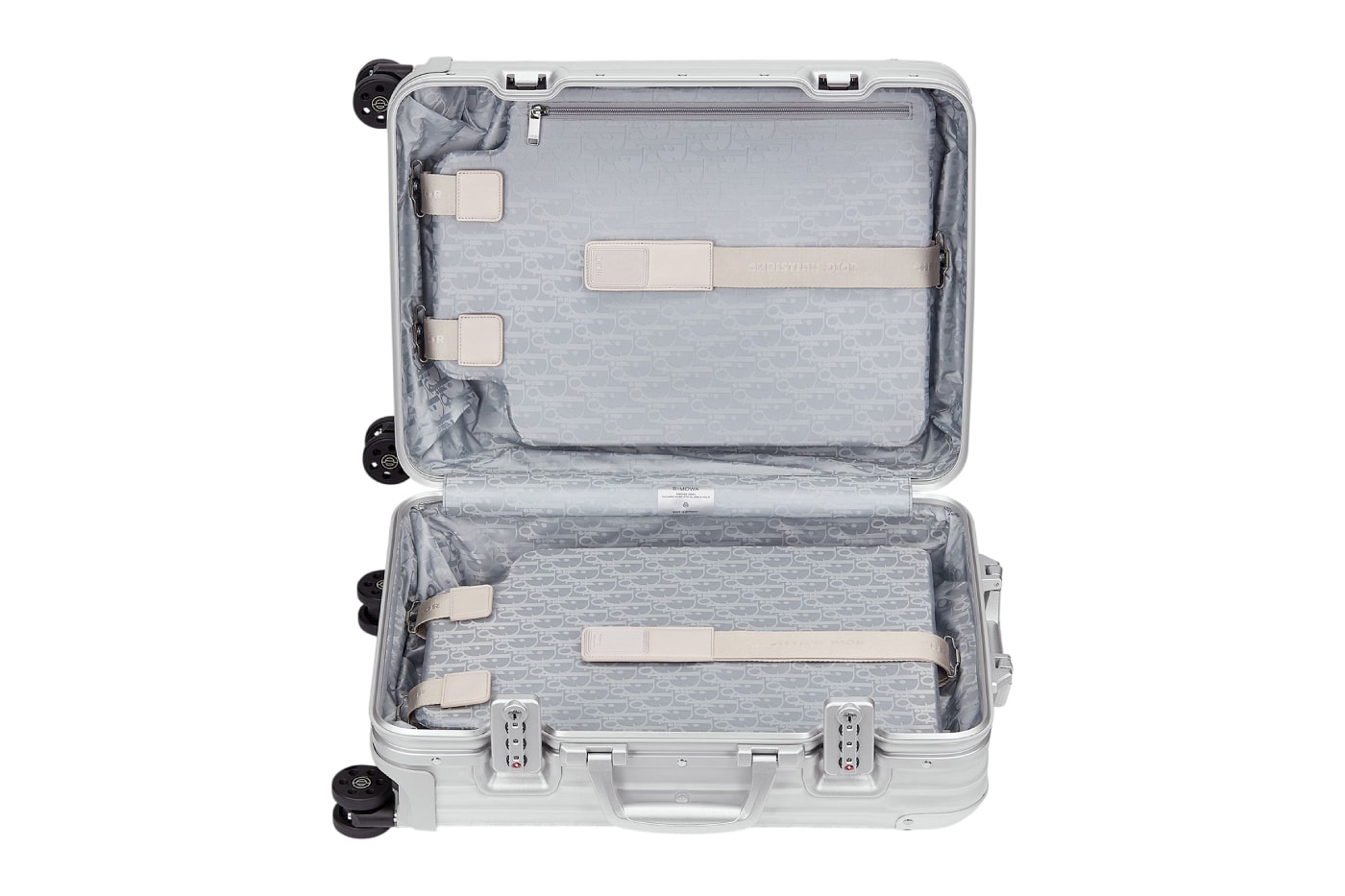 Dior RIMOWA Gradient Blue Black Oblique Aluminum Suitcase carry on Release Info