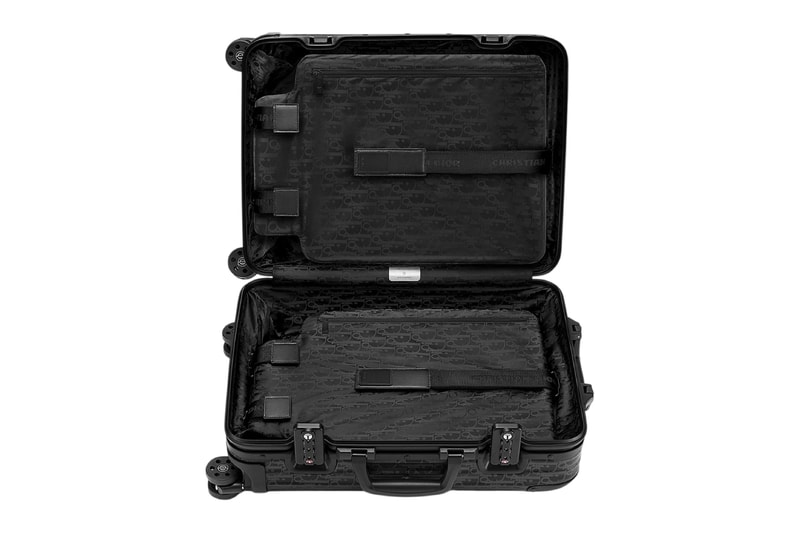 Dior RIMOWA Gradient Blue Black Oblique Aluminum Suitcase carry on Release Info
