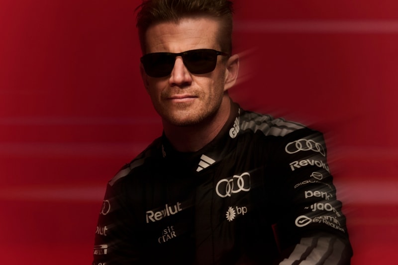 Nico Hulkenberg wearing ic! berlin customized frames for Audi Revolut F1 Team campaign
