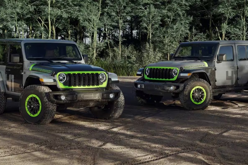2027 Jeep Wrangler Switchback featuring Sting-Gray bodywork with Gloss Black doors