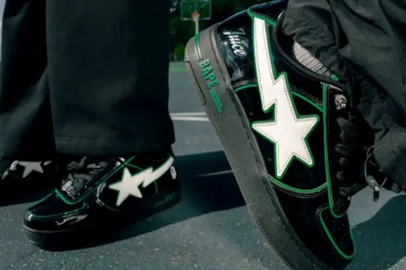 Jaylen Brown's 7UICE Announces Special-Edition BAPE STA Collaboration sneaker announcement philadelphia y6ers