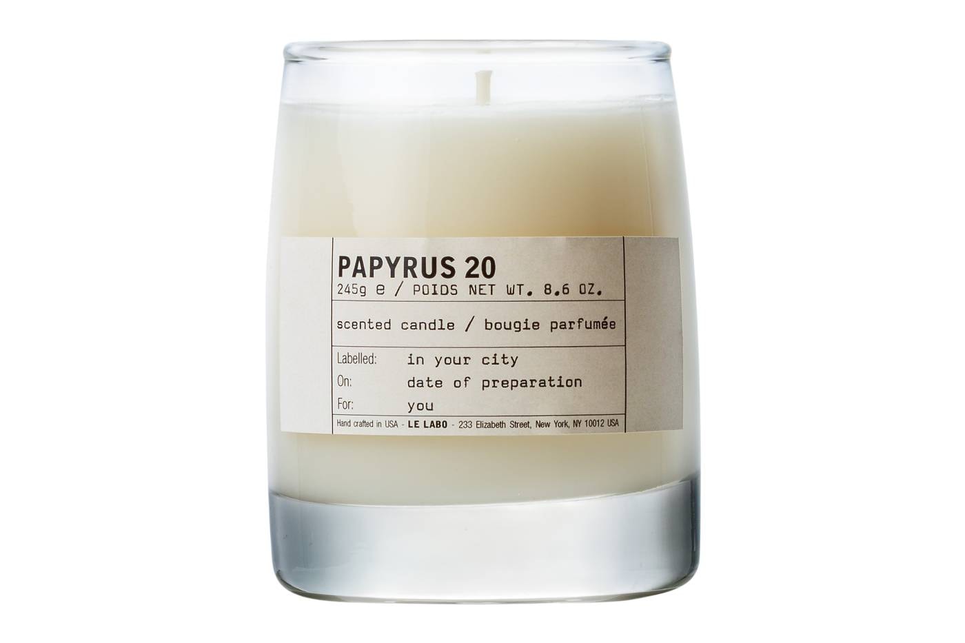 Le Labo PAPYRUS 20 Candle Release Info