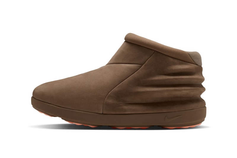 Nike Unveils the 24.7 Recovery Boot With Sculpted Air Yeezy 2-Inspired Ridges Dark Driftwood/Mosswood Brown/Orange Pulse