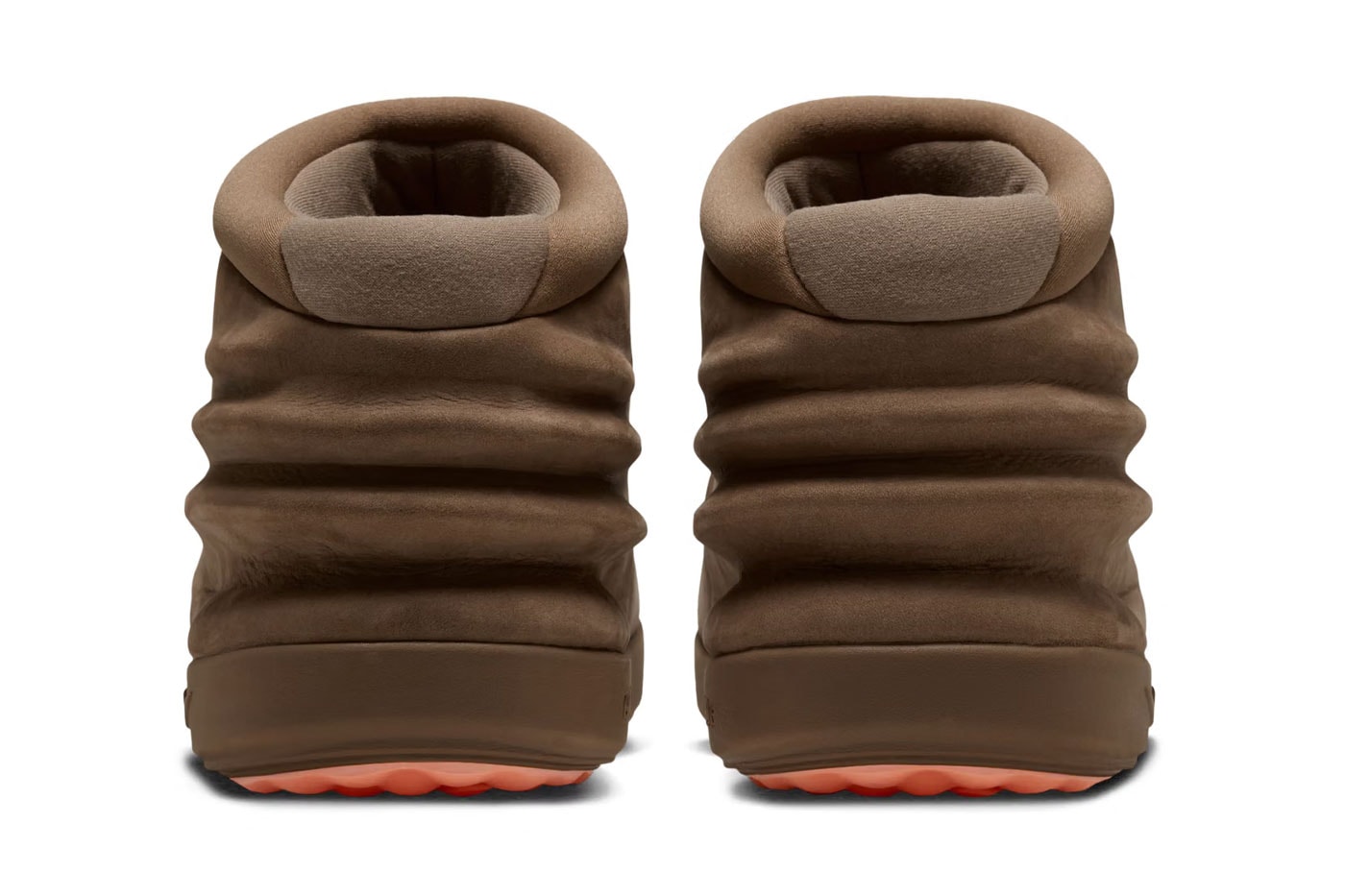 Nike Unveils the 24.7 Recovery Boot With Sculpted Air Yeezy 2-Inspired Ridges Dark Driftwood/Mosswood Brown/Orange Pulse
