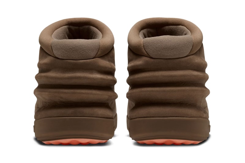 Nike Unveils the 24.7 Recovery Boot With Sculpted Air Yeezy 2-Inspired Ridges Dark Driftwood/Mosswood Brown/Orange Pulse