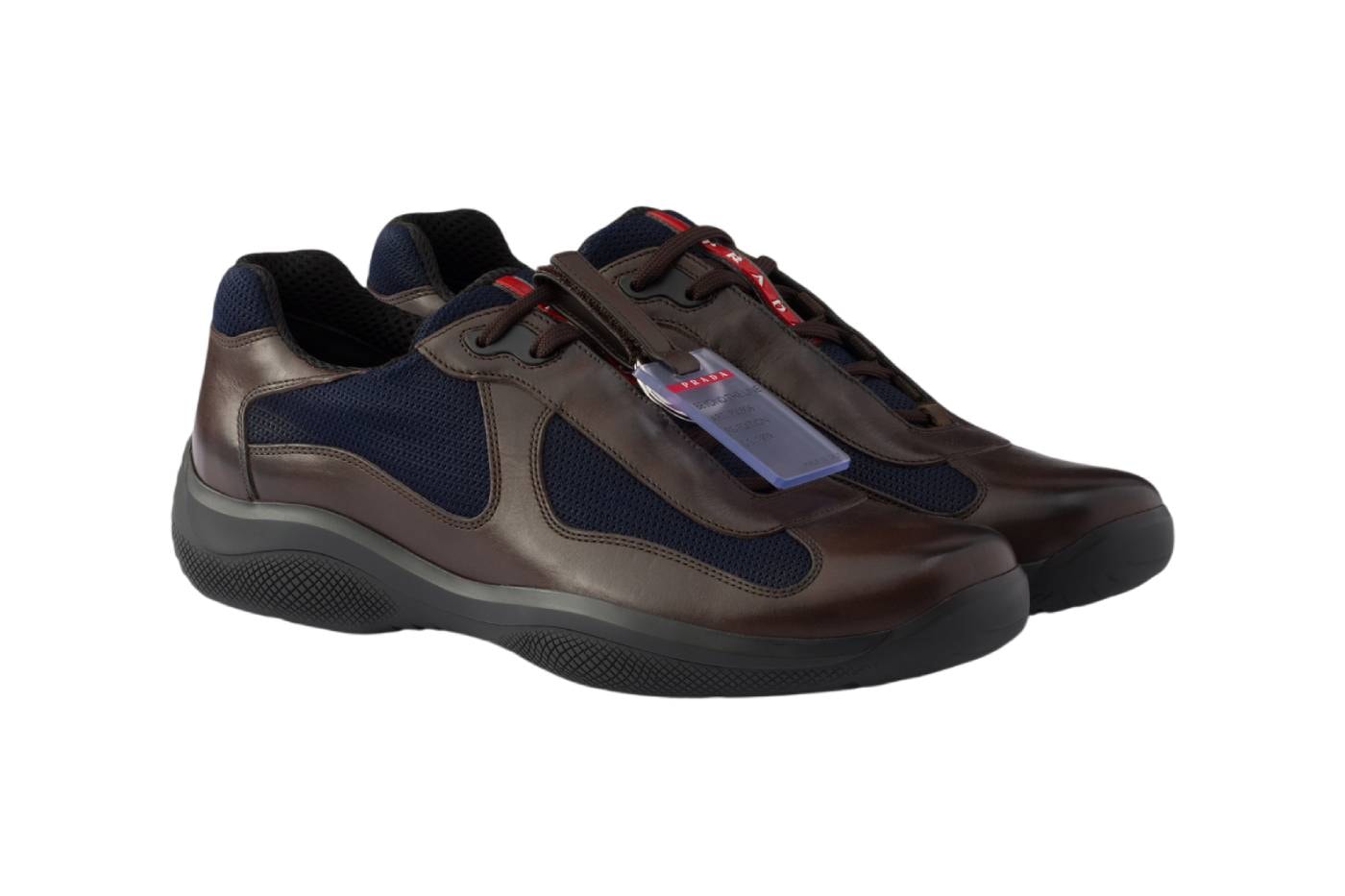 Prada America’s Cup Sneaker Teak/Blue Cacao/Bordeaux Release Info