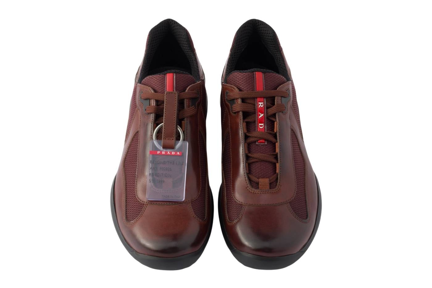 Prada America’s Cup Sneaker Teak/Blue Cacao/Bordeaux Release Info