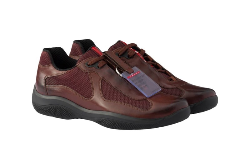 Prada America’s Cup Sneaker Teak/Blue Cacao/Bordeaux Release Info