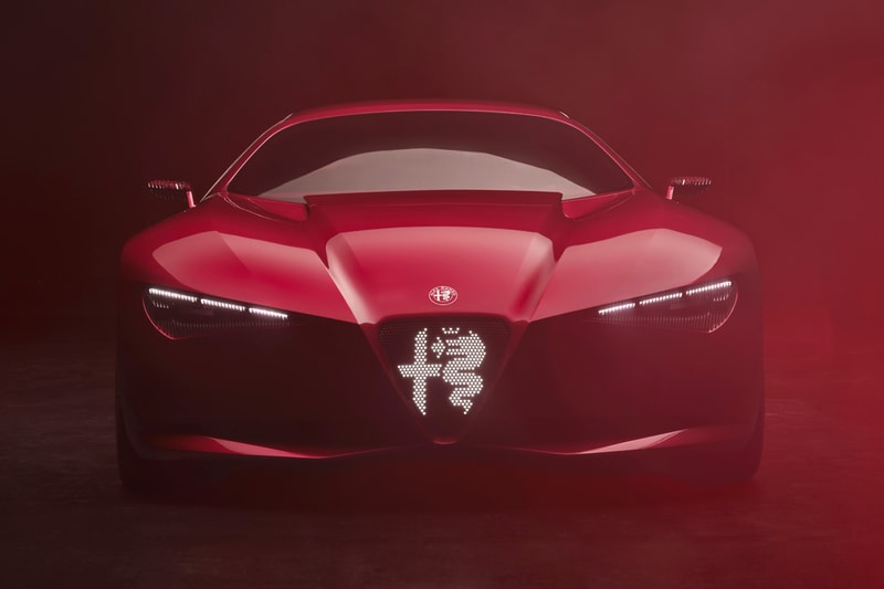 Alfa Romeo Cuorerosso Concept at Paris Motor Show 33 Stradale Red Heart Gold Concept