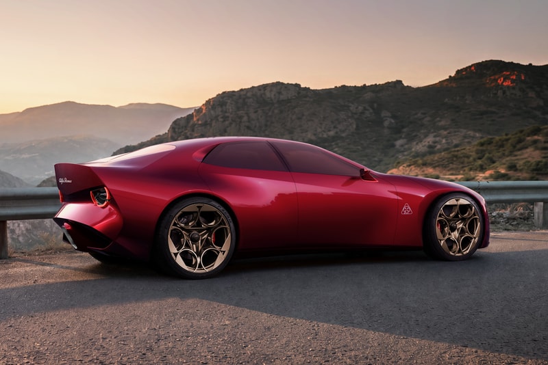 Alfa Romeo Cuorerosso Concept at Paris Motor Show 33 Stradale Red Heart Gold Concept