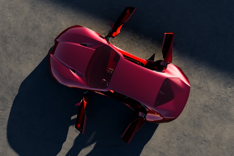 Alfa Romeo Cuorerosso Concept at Paris Motor Show 33 Stradale Red Heart Gold Concept