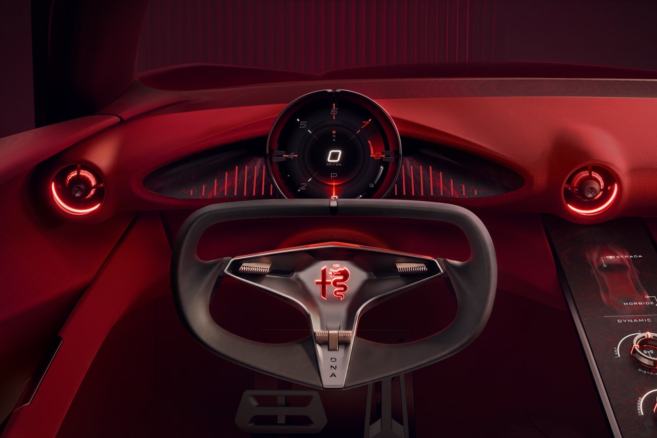 Alfa Romeo Cuorerosso Concept at Paris Motor Show 33 Stradale Red Heart Gold Concept