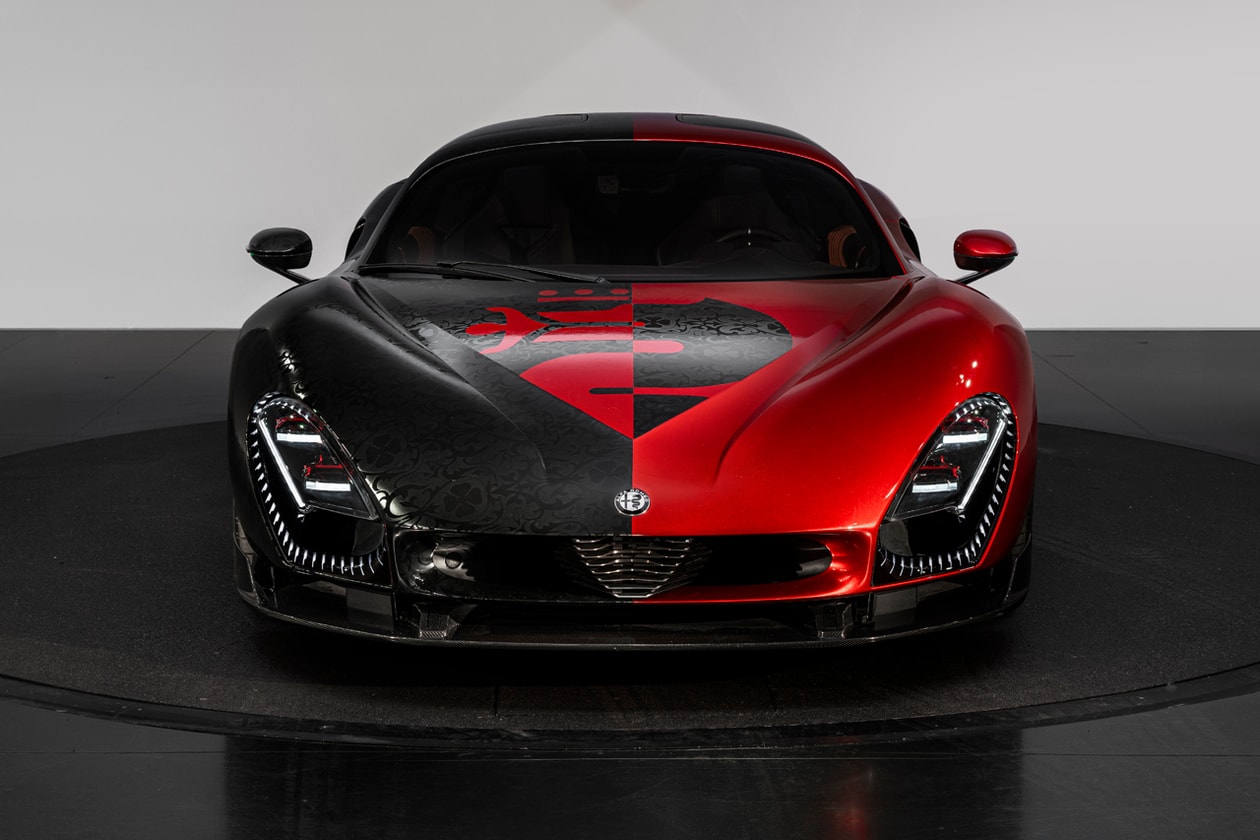Alfa Romeo Cuorerosso Concept at Paris Motor Show 33 Stradale Red Heart Gold Concept