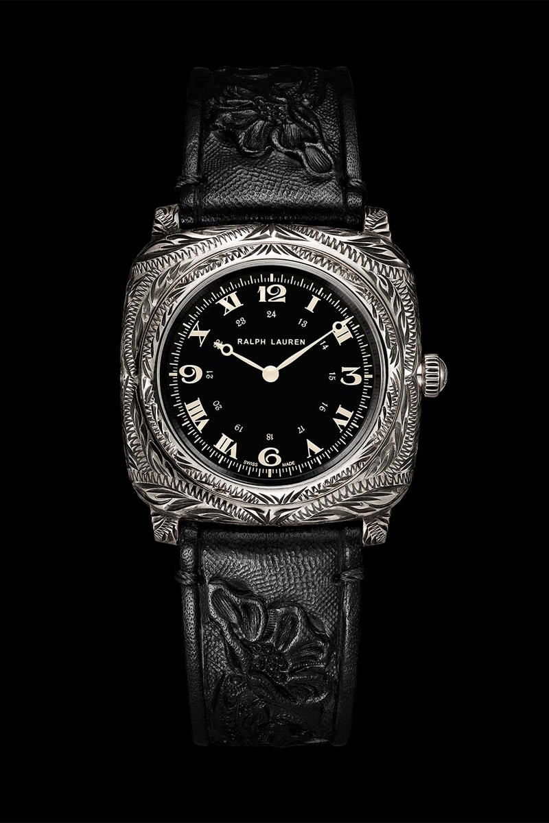 Ralph Lauren Western Cushion 38mm watch Engraved Sterling Silver Release Info