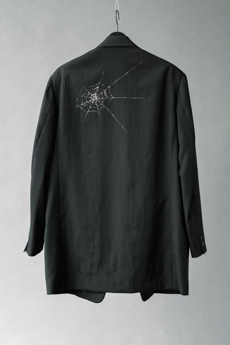 Yohji Yamamoto POUR HOMME Spiderweb tailored Jacket skirt wrap Pants Release Info