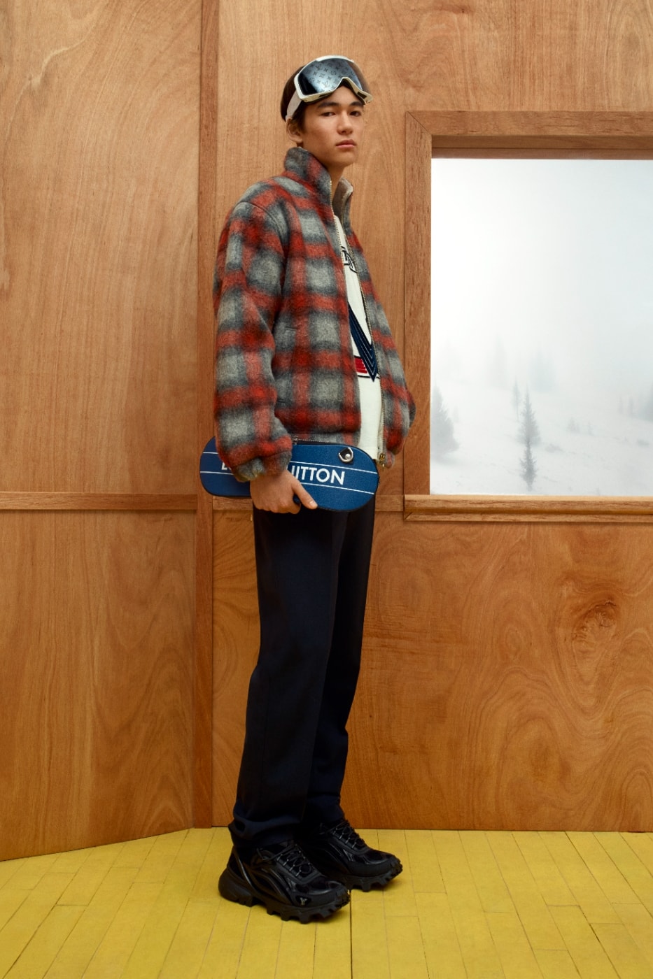 Pharrell Williams Blends High-Performance Alpine Gear and Trompe L’Oeil Tailoring for Louis Vuitton's 2027 Men's Ski Collection