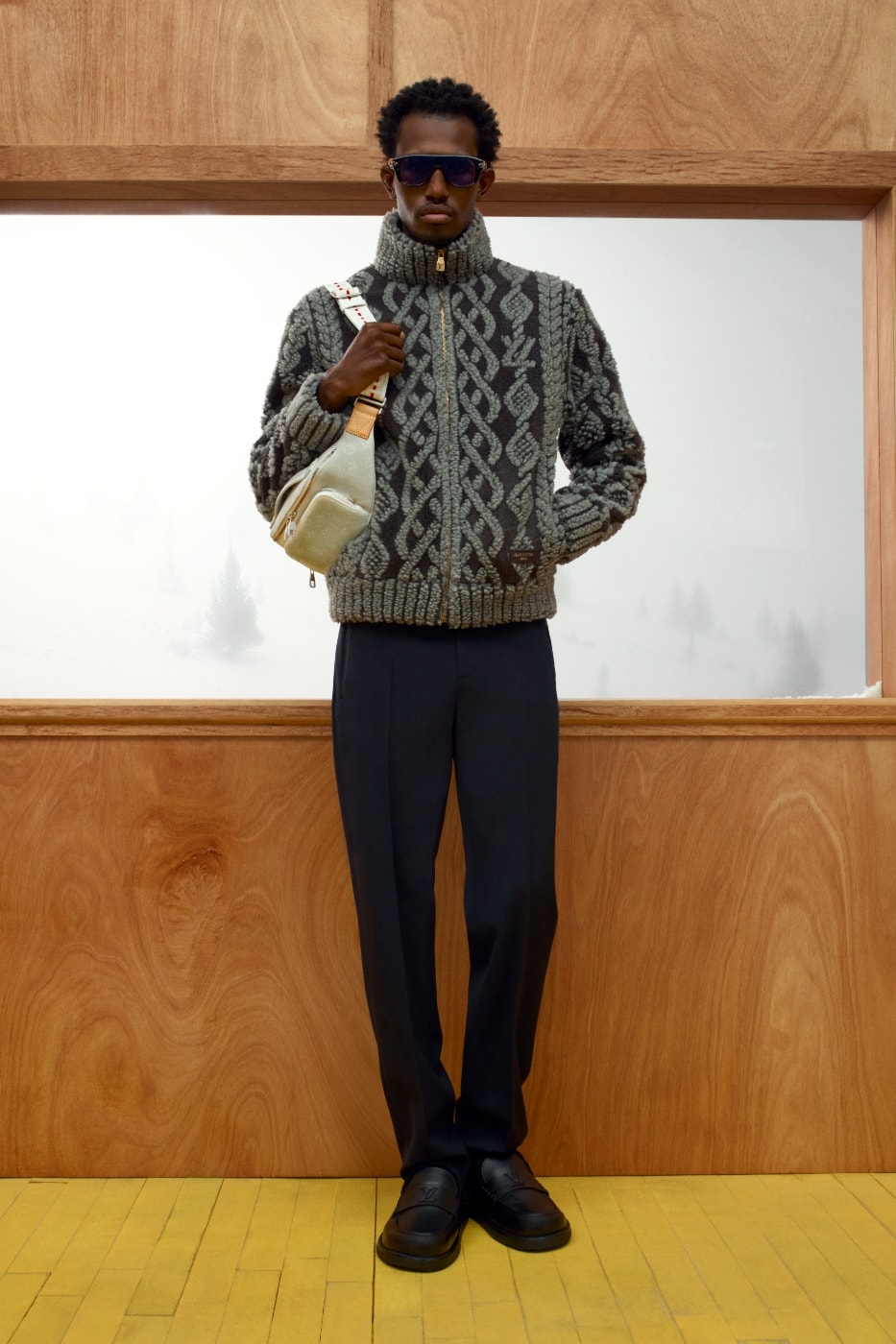 Pharrell Williams Blends High-Performance Alpine Gear and Trompe L’Oeil Tailoring for Louis Vuitton's 2027 Men's Ski Collection