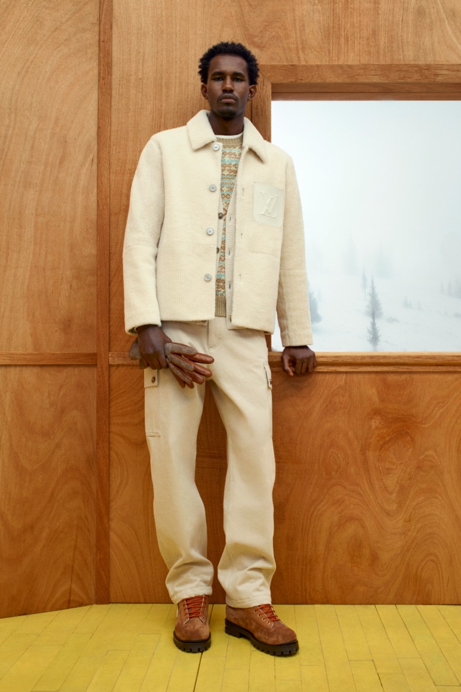 Pharrell Williams Blends High-Performance Alpine Gear and Trompe L’Oeil Tailoring for Louis Vuitton's 2027 Men's Ski Collection
