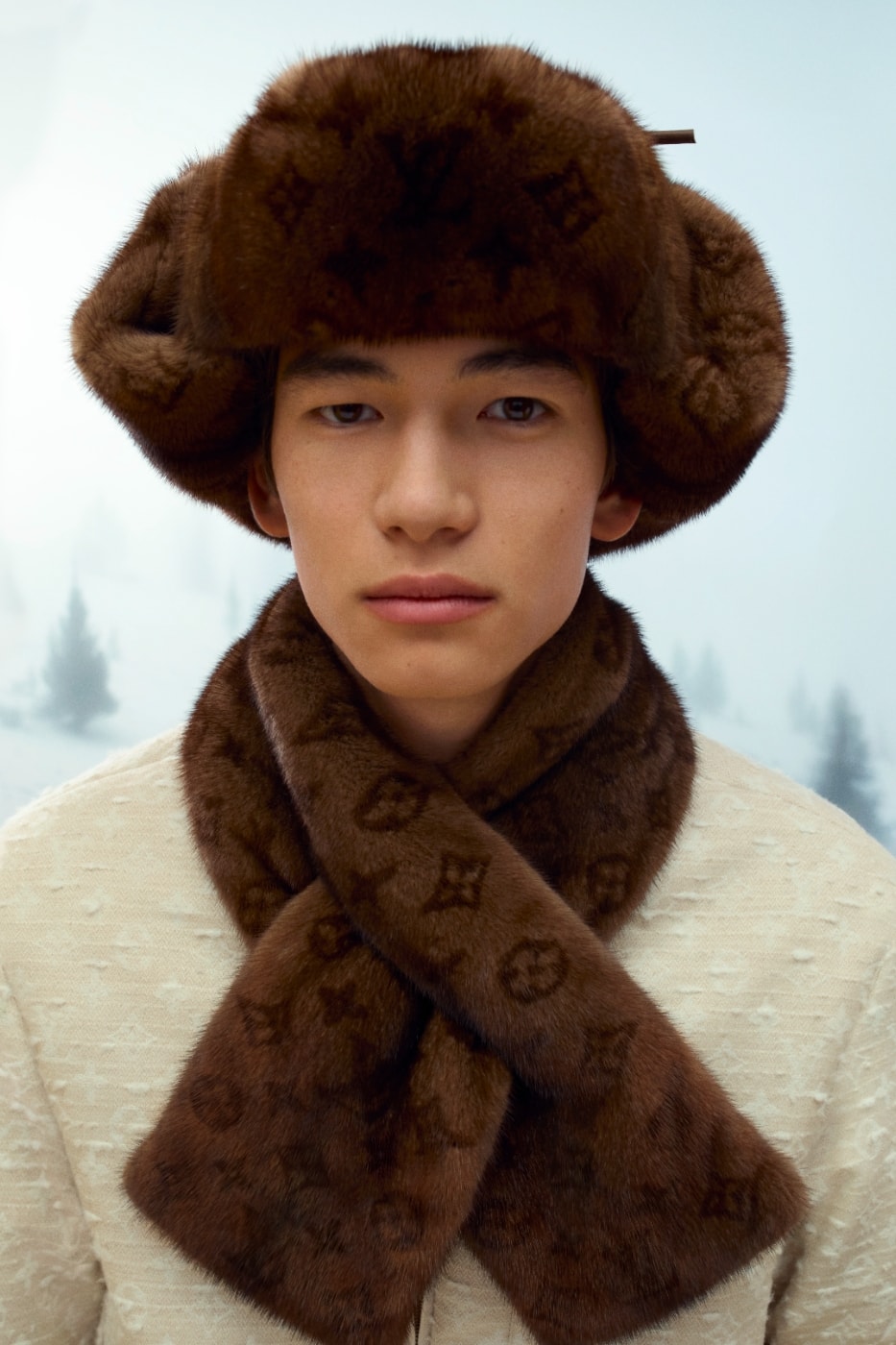 Pharrell Williams Blends High-Performance Alpine Gear and Trompe L’Oeil Tailoring for Louis Vuitton's 2027 Men's Ski Collection