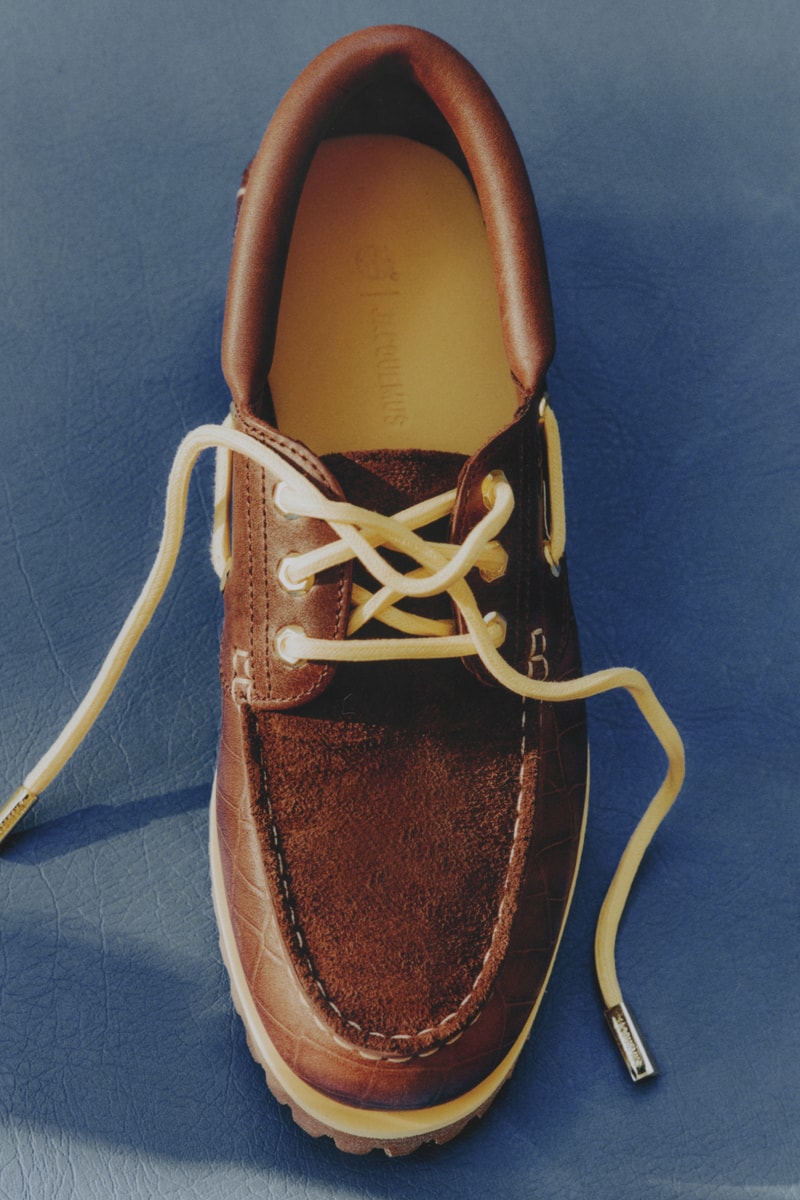 Timberland Jacquemus 3-Eye Classic Lug Authentic Boat Shoe  Navy Dark Brown Croc Collaboration Release Info