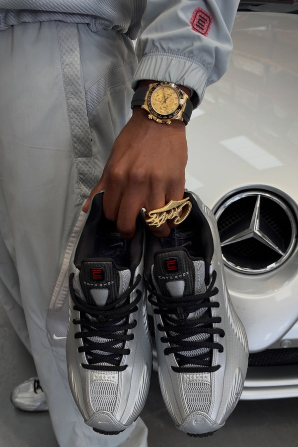 Corteiz Gives First Look at Upcoming Nike Shox R419 in "Metallic Silver" clint 419 london Metallic Silver/Metallic Silver-University Red-Black IQ9951-001