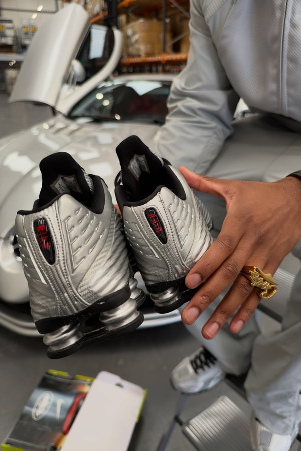 Corteiz Gives First Look at Upcoming Nike Shox R419 in "Metallic Silver" clint 419 london Metallic Silver/Metallic Silver-University Red-Black IQ9951-001