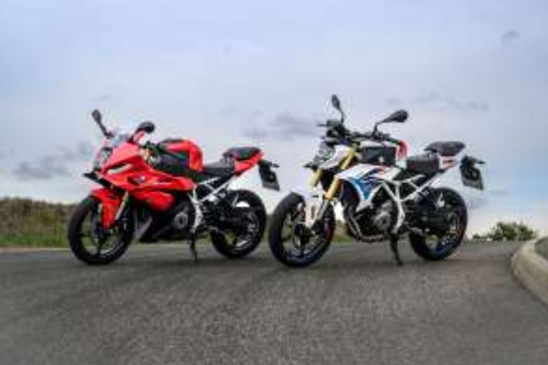 2027 BMW F 450 RR sportbike showing aerodynamic fairing wings