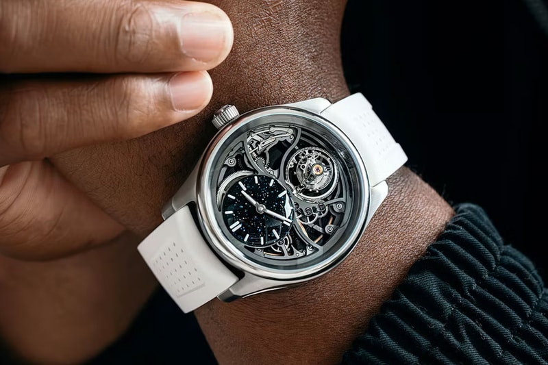 H. Moser & Cie. Unveils the Pioneer Cylindrical Tourbillon Skeleton Aventurine Saquon Barkley