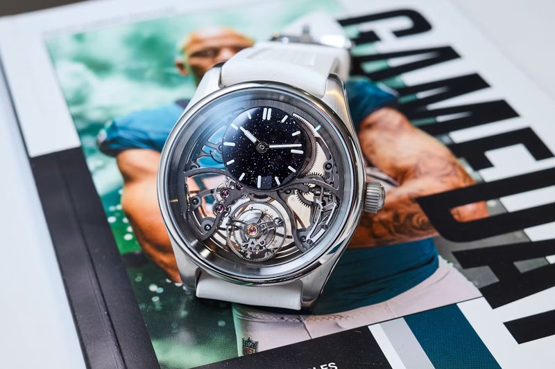 H. Moser & Cie. Unveils the Pioneer Cylindrical Tourbillon Skeleton Aventurine Saquon Barkley