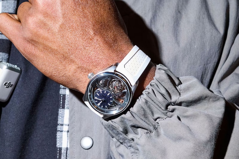 H. Moser & Cie. Unveils the Pioneer Cylindrical Tourbillon Skeleton Aventurine Saquon Barkley