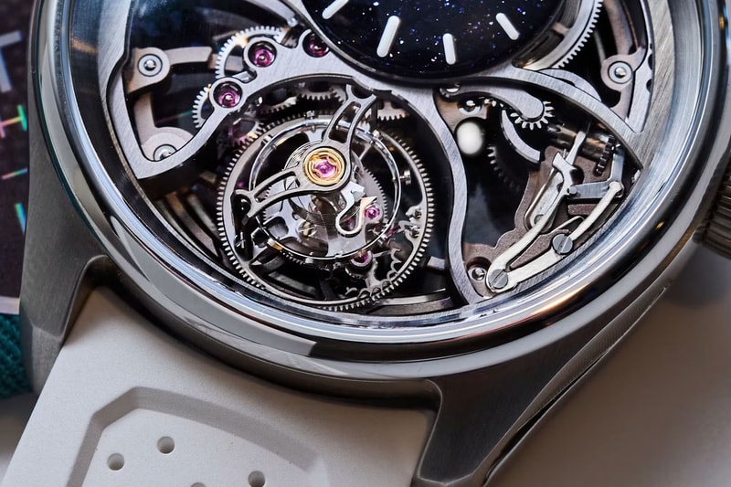 H. Moser & Cie. Unveils the Pioneer Cylindrical Tourbillon Skeleton Aventurine Saquon Barkley