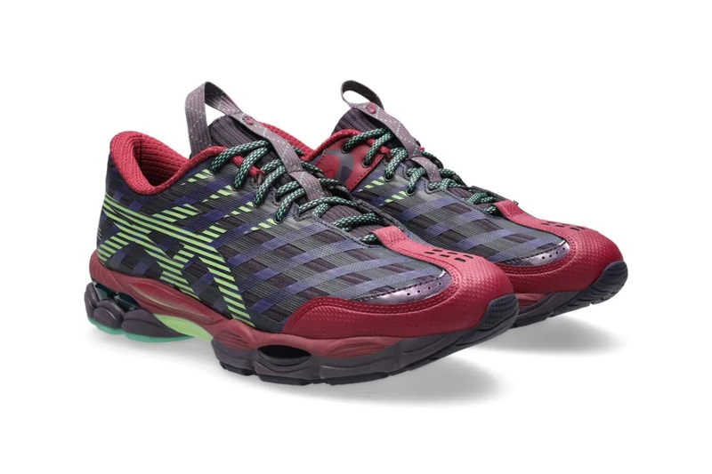 Kiko Kostadinov ASICS US8-S GEL-SJ33 Collaboration Moonrock/Tatami Green 1203B116.250 Deep Plum/Fresh Grass 1203B116.500 Release Info